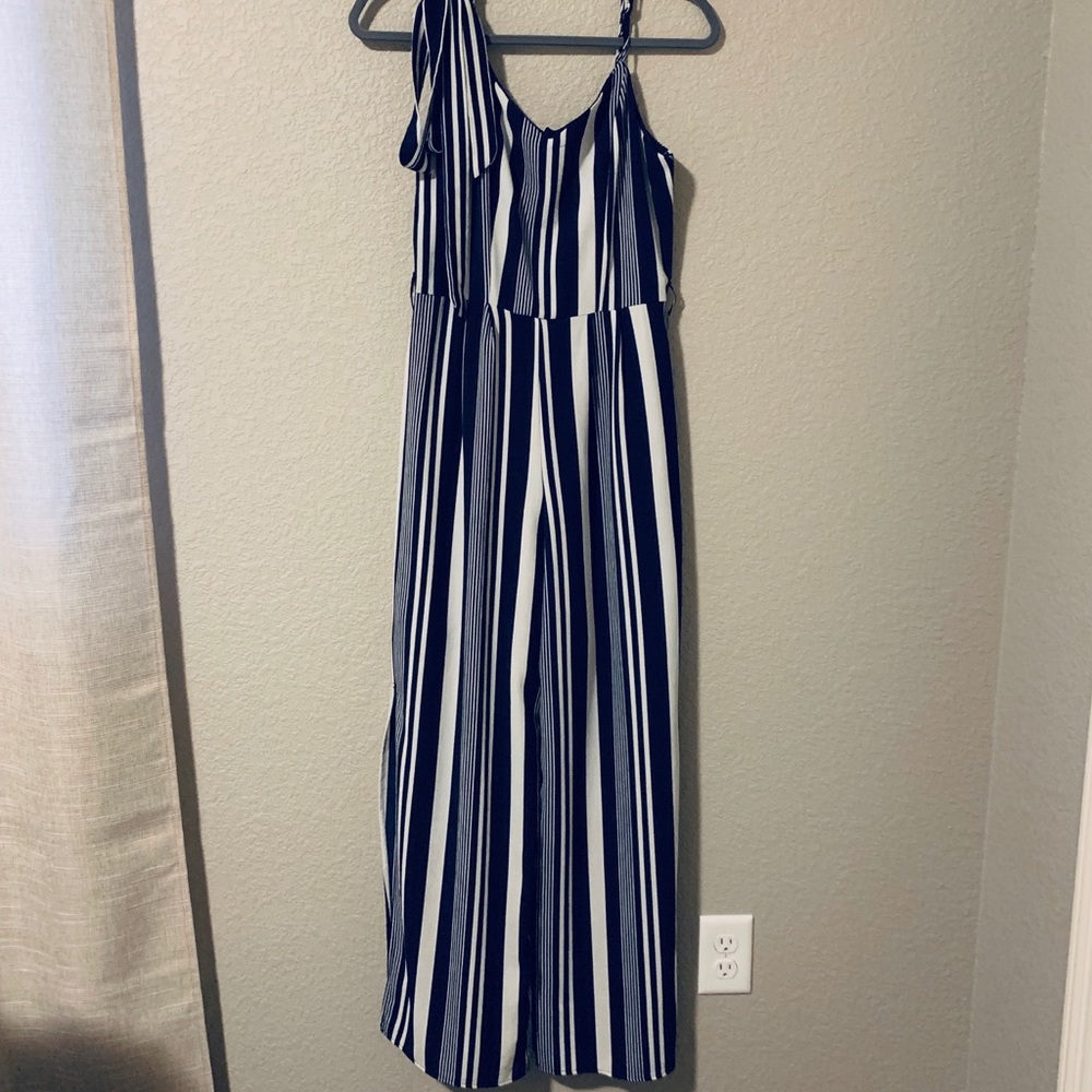 Striped Wide-Leg Jumpsuit